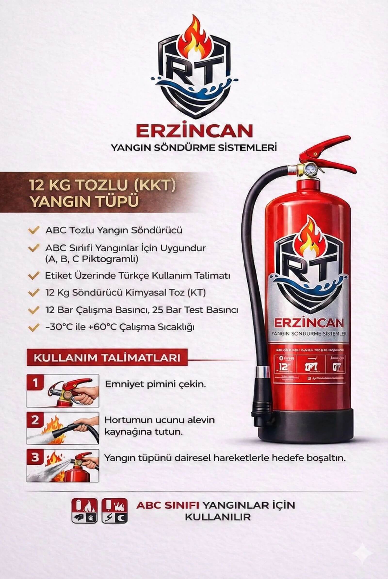 12 KG KURU K�MYEV� TOZLU (KKT) S�ND�R�C�