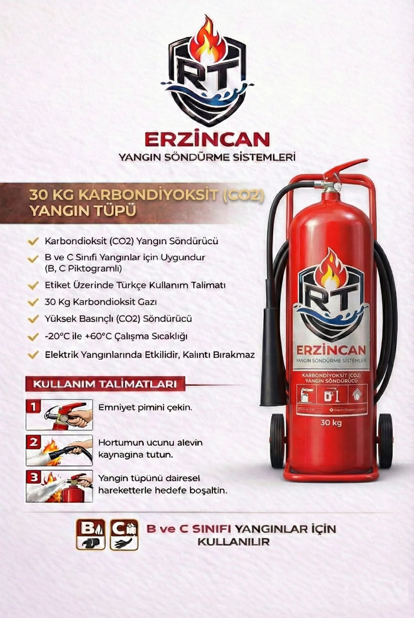 30 KG KARBOND�OKS�T CO2 S�ND�R�C�